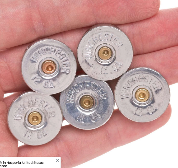 Lucky Shot - 12 Gauge Real Bullet Magnets - (5 per pack)