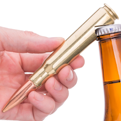 Lucky Shot - .50 Caliber Bullet Bottle Opener in Brass
