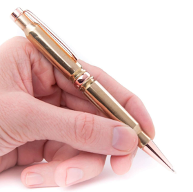 Lucky Shot - .308 Retractable Twist Pen in Polished Brass