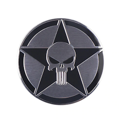 3D Metal Aluminium Skull Emblem