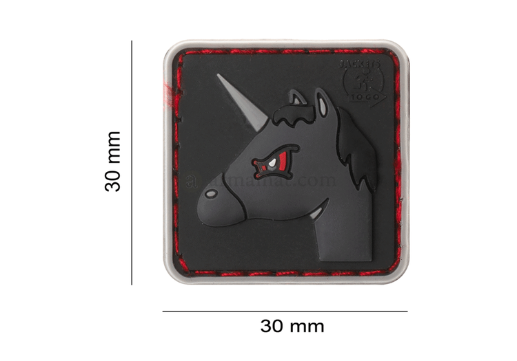 3D Patch - Angry Unicorn - PVC