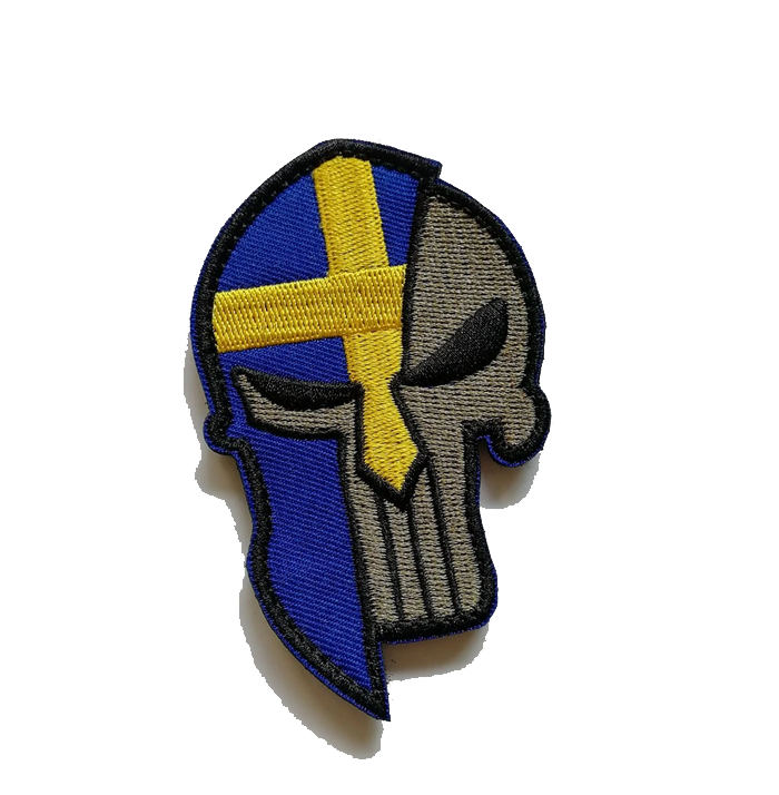 Sweden flag moon labe - Patch