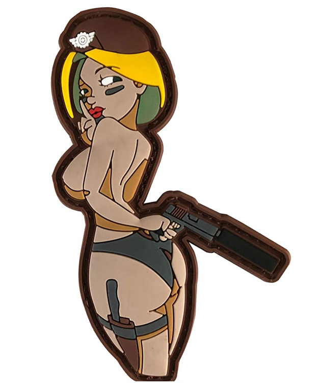 Sexy Bikini Woman with Gun - Patch