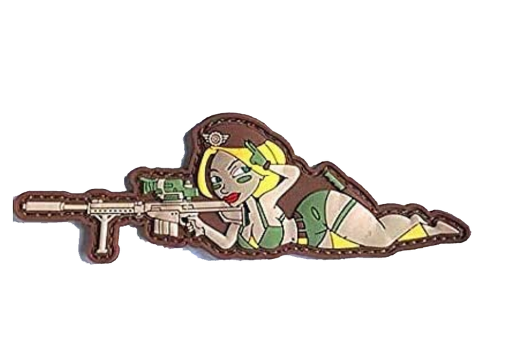 WW 2 Sexy Special Ops Pin up Girl  Bomb - Patch