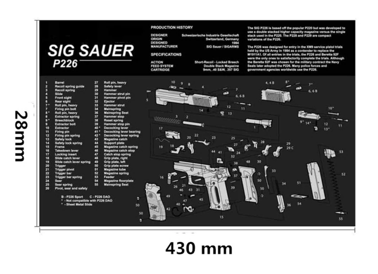 Sig Sauer P226 Gun Cleaning Bench Mat