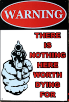 Warning There is nothing - Metal tin sign