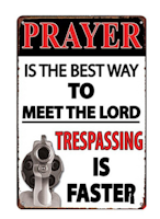 Prayer - Metal tin sign