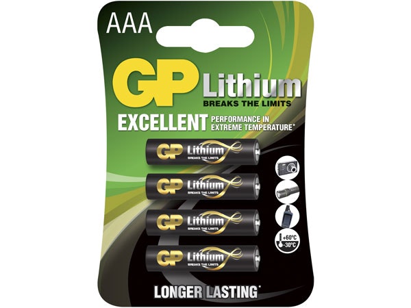 GP - Lithium AAA 1.5V - 4 pack