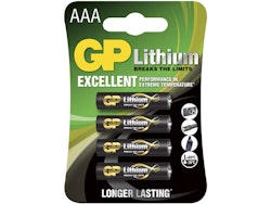 GP - Lithium AAA 1.5V - 4 pack