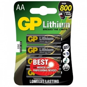 GP - Lithium AA 1.5V - 4 pack