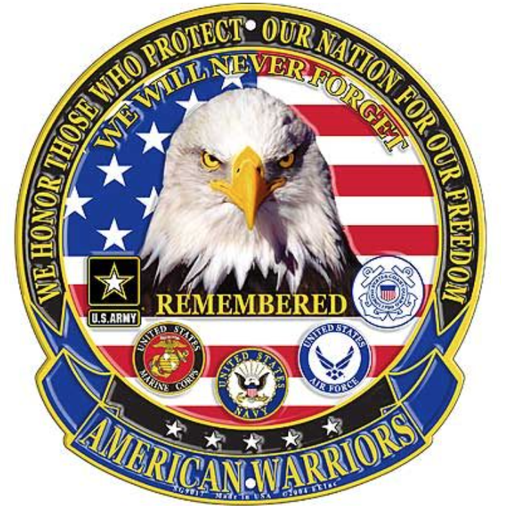 Eagle Emblem - Sign - American Warriors