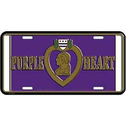 Eagle Emblem - Licens plate - Purple heart