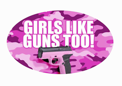 Girls like guns too - Sticker