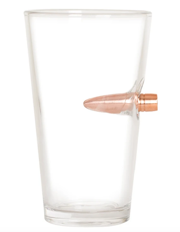 Lucky Shot - .50 Caliber Bullet Pint Glass