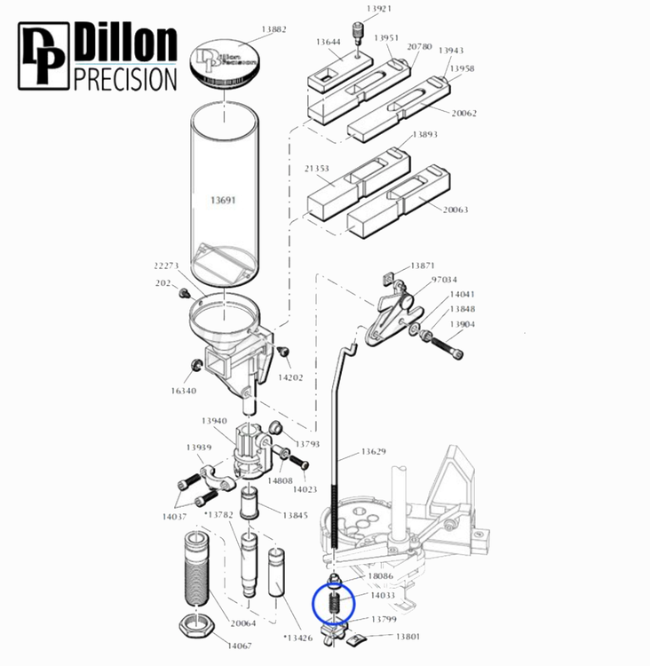 Eemann Tech - Replacement Primer Cup Spring 14033 for Dillon XL550/XL650