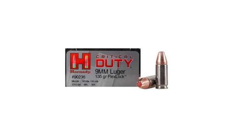 Hornady Critical Duty® Ammo - 9MM Luger+P 135 GR Flexlock® Duty