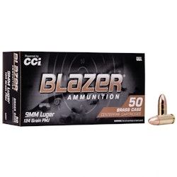 Blazer - 9mm Luger brass FMJ -124GR - 50 ask