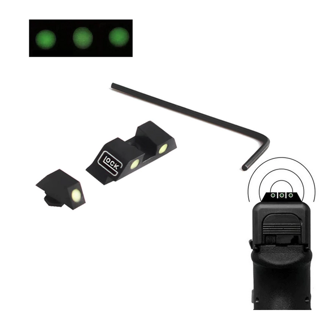 Glock - Green Fiber Optic Front Rear Night Sight Set