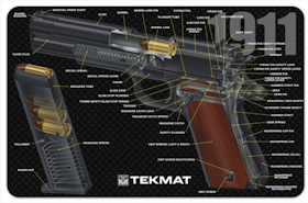TekMat - Gun Cleaning Bench Mat 3D For 1911 Cutaway