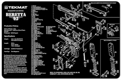 TekMat - Gun Cleaning Bench Mat 3D For Beretta 92