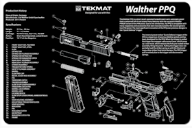 TekMat - Gun Cleaning Bench Mat 3D For Walther PPQ