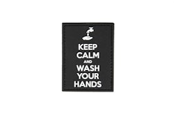 3D patch - Keep Calm and Wash Your Hands Patch - Black