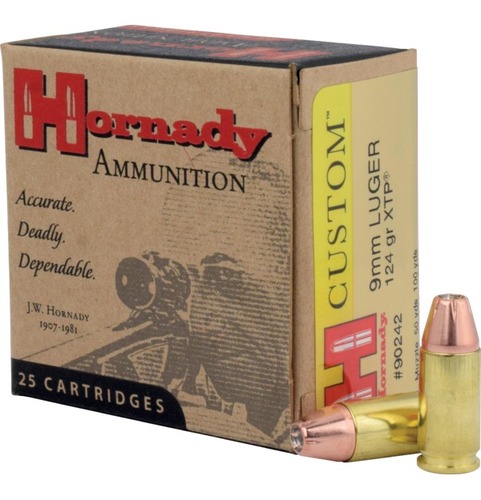Hornady - Custom Pistol Ammunition - 9MM Luger 147gr XTP - 25 ask