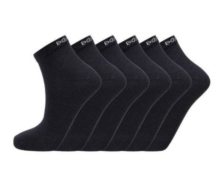 Endurance - IBI quarter socks 6-pack - Black