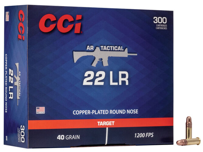 CCI - AR Tactical target ammo .22 LR - Copper plated RN 40gr - 300/box