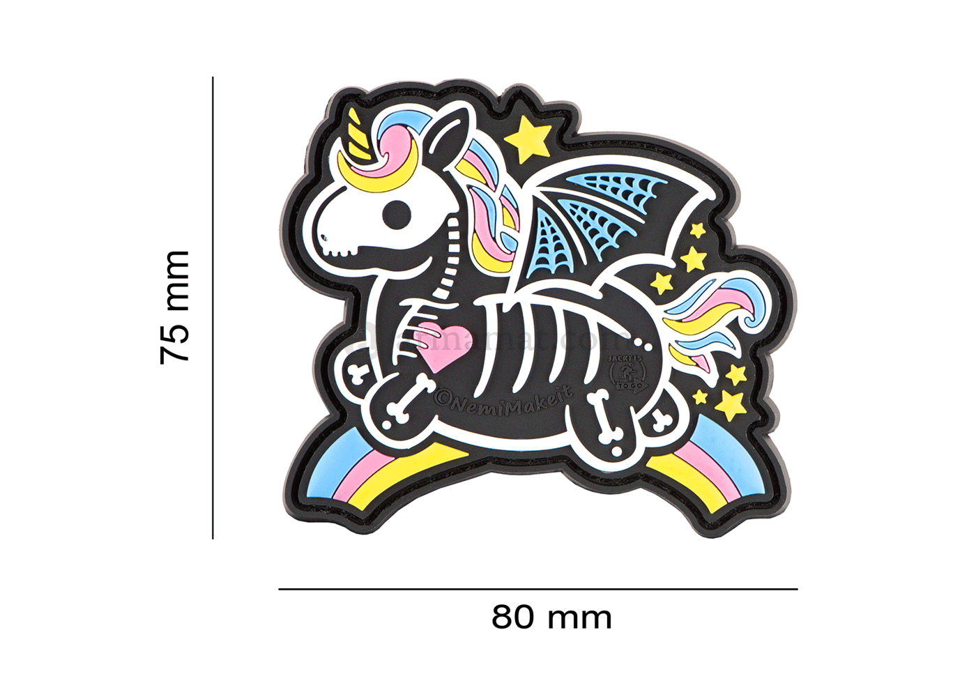 JTG - Skeleton Unicorn Rubber Patch