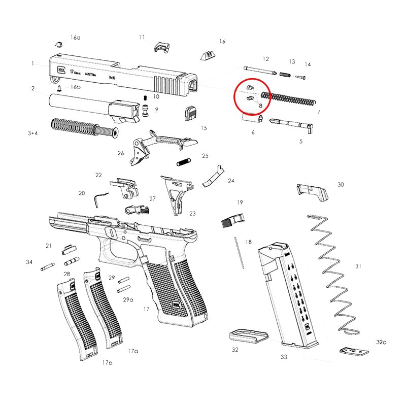 Eemann Tech - Firing pin spring cups for glock