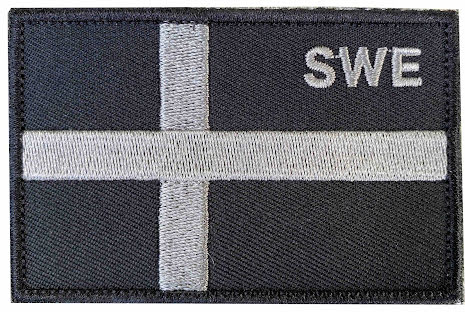 Sweden Flag Patch - Black
