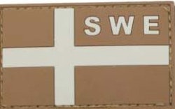 3D Patch - SWE Flag - Öken - PVC