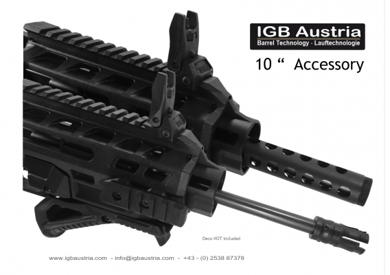 IGB - 10" IGB Tactical Barrel for 9mm Glock 17,17L, 34