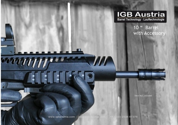 IGB - 10" IGB Tactical Barrel for 9mm Glock 17,17L, 34