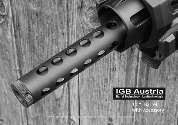 IGB - 10" IGB Tactical Barrel for 9mm Glock 17,17L, 34
