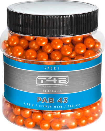 Umarex - T4E - Sport PAB 43 Paintball bullets Orange .43 0,82g 500-Pack