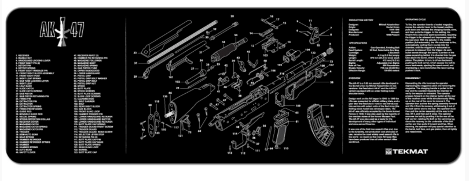 TekMat - AK-47 - Cleaning Bench Mat