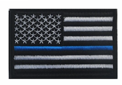 USA flag patch - Velcro - Thin blue line