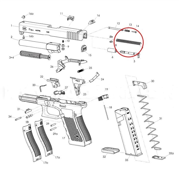 Glock - Factory OEM Firing Pin Spring For All GLOCK Models (24N)
