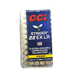 CCI - Stinger Ammo 22 EX LR Copper-Plated HP 32gr 50/Box