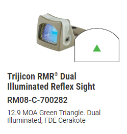 Trijicon - RMR® Dual Illuminated Reflex Sight - FDE - Green