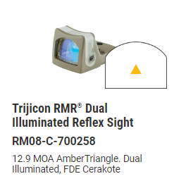 Trijicon - RMR® Dual Illuminated Reflex Sight - FDE - Orange