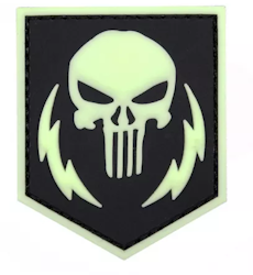 3D Patch - Punisher - Glow in the dark - PVC