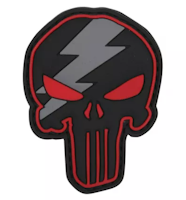 3D Patch - Punisher - Skull - Red
