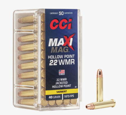 CCI - Rimfire Ammunition 22 WMR Maxi-Mag JHP 40gr 50/Box