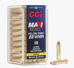 CCI - Rimfire Ammunition 22 WMR Maxi-Mag JHP 40gr 50/Box