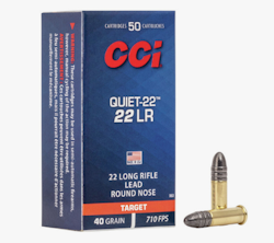 CCI - Rimfire Ammunition 22 LR Lead Round Nose Quiet-22 40gr 50/Box