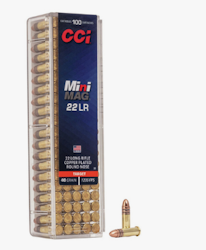 CCI - Rimfire Ammunition - 22 LR Target Mini-Mag - CP RN 40gr - 100/Box