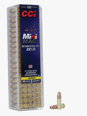 CCI - Rimfire Ammunition 22 LR Mini-Mag Segemented HP - 40gr - 100/Box